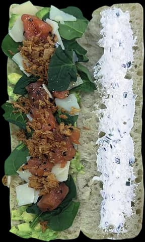 L'Avocado, ciabatta garnie, vue de dessus