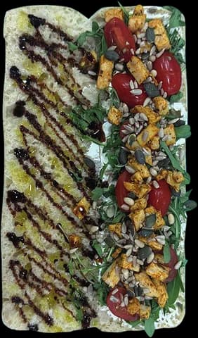 L'Incontournable, ciabatta garnie, vue de dessus